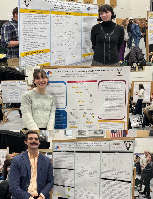 Various Lab students presenting their posters at Mountain Lion Research Day at UCCS
