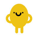 A yellow blob with a smiley face